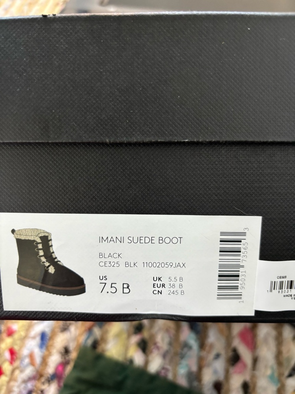 Coach Imani Black Signature Faux-Fur Trim Ankle Boots - Picture 4 of 5